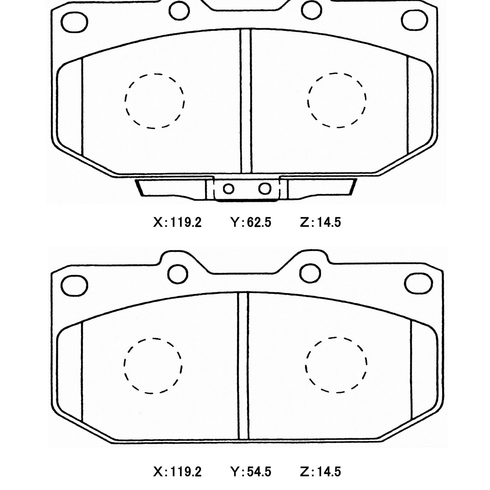 MSB Brake Pad Shim for Nissan/Subaru Sumitomo 4-pot front caliper