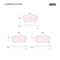 Barbaro Racing KD0292 S-01 17.5mm Front Brake Pads - Lynk & Co 02 / 03 / 01   / 05, Volvo XC40