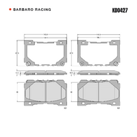 Barbaro Racing KD0427 S-01 12.4mm Front Brake Pads - Zeekr 001
