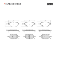 Barbaro Racing KD0446 S-01 12.3mm Rear Brake Pads - Fangchengbao Leopard 5