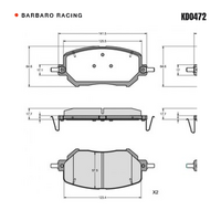 Barbaro Racing KD0472 S-01 17.7mm Front Brake Pads - GAC AION Y
