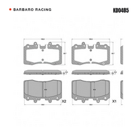 Barbaro Racing KD0485 S-01 Front Brake Pads - Tank 700