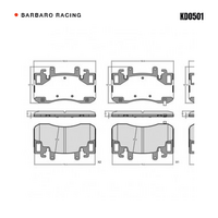 Barbaro Racing KD0501 RS-652 Front Brake Pads - Lotus Eletre
