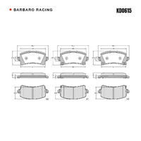 Barbaro Racing KD0615 S-01 16mm Rear Brake Pads - Haval Dargo
