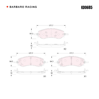 Barbaro Racing KD0685 S-01 16mm Front Brake Pads - Li Auto ONE