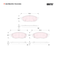 Barbaro Racing KD0757 S-01 17.1mm Front Brake Pads - Changan UNI-K