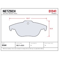NETZSCH N-one Original Upgrade Series Brake Pads D1341 Mercedes-Benz C250, E350, GLK250, C200, rear