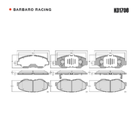 Barbaro Racing KD1708 C-01 16.8mm Front Brake Pads - Honda CR-V