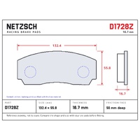 NETZSCH NE11 Original Replacement Series Brake Pads D1728Z AP Racing CP9200, CP9440, CP5200, CP9441, CP9202, CP5040, CP3307, CP3395, CP3788, CP3789, C
