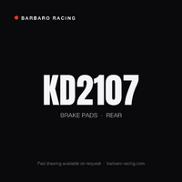 Barbaro Racing KD2107 S-01 Rear Brake Pads - Toyota GR Yaris