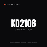 Barbaro Racing KD2108 S-01 Front Brake Pads - Toyota GR Yaris