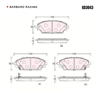 Barbaro Racing KD3043 C-02 16mm Front Brake Pads - Mazda CX-3 / 3 / Axela
