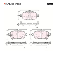 Barbaro Racing KD3062 C-01 14.6mm Rear Brake Pads - Mazda Mazda6 / CX-4