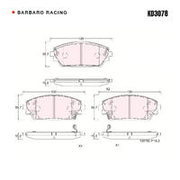 Barbaro Racing KD3078 C-01 15.2mm Front Brake Pads - Mazda Mazda3 Axela / CX-30