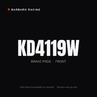 Barbaro Racing KD4119W S-01 Front Brake Pads - Mercedes-Benz AMG GLC 43