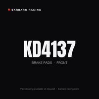 Barbaro Racing KD4137 RS-652 Front Brake Pads - Mercedes-Benz A-Class