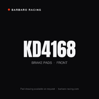 Barbaro Racing KD4168 S-01 Front Brake Pads - Porsche 718 Cayman