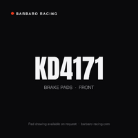 Barbaro Racing KD4171 CSI-01B Front Brake Pads - Porsche 911