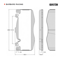 Barbaro Racing KD4172W CSI-01B 18.4mm Front Brake Pads - BMW M5