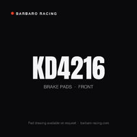 Barbaro Racing KD4216 RS-635 Front Brake Pads - Porsche 911