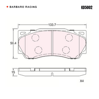 Barbaro Racing KD5002 RS-635 15mm Front Brake Pads - Endless EC450 / EC650