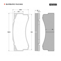 Barbaro Racing KD5010H RS-635 20mm Front Brake Pads - Endless EC690, Minsheng   GP02, AP Racing CP9665