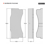 Barbaro Racing KD5010W RS-652 30mm Front Brake Pads - AP Racing CP6269 /   CP7269
