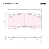 Barbaro Racing KD5015 S-01 15mm Front Brake Pads - Alcon CAR73 / TA4, Alcon   B-type16mm reference family