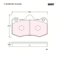 Barbaro Racing KD5017 C-02 15.8mm Brake Pads - AP Racing CP8530 / CP9540, Alcon   RC4