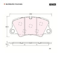 Barbaro Racing KD5028 CSI-01B 14.7mm Front Brake Pads - Brembo Ferrari 488 front