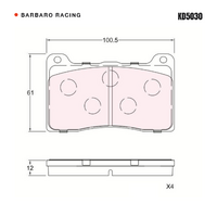 Barbaro Racing KD5030 C-01 12mm Front Brake Pads - Wilwood Dynalite Pro 7816,   TT Sport wil, TEI Racing G40