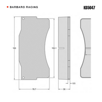 Barbaro Racing KD5047 RS-652 30mm Front Brake Pads - AP Racing CP6269 / CP7269