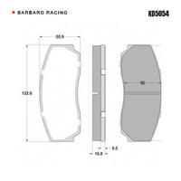 Barbaro Racing KD5054 RS-635 16.8mm Front Brake Pads - AP Racing CP5200 / CP9200   / CP9440