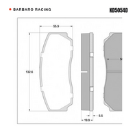 Barbaro Racing KD5054D RS-635 19.9mm Brake Pads - AP Racing CP9440, AP Racing   CP9448, AP Racing CP9200