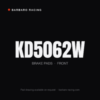 Barbaro Racing KD5062W RS-652 Front Brake Pads - Brembo GT 6-piston