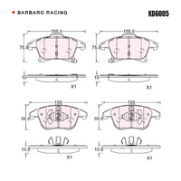 Barbaro Racing KD6005 C-01 18mm Front Brake Pads - Ford Mondeo / Taurus