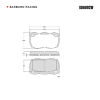 Barbaro Racing KD6092W S-01 17.4mm Front Brake Pads - Land Rover Defender