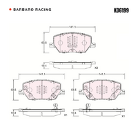 Barbaro Racing KD6199 C-01 19.4mm Front Brake Pads - Jeep Renegade / Compass