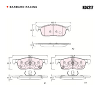 Barbaro Racing KD6217 S-01 17.8mm Front Brake Pads - Buick GL8 Avenir / GL8 ES