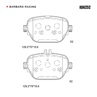 Barbaro Racing KD6252 C-01 16.6mm Rear Brake Pads - Mercedes-Benz E-Class
