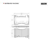 Barbaro Racing KD6299 S-01 16.1mm Front Brake Pads - Land Rover Range Rover