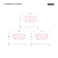 Barbaro Racing KD6383 C-01 17.4mm Front Brake Pads - Cadillac CT5 / XT4