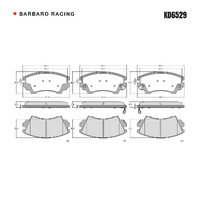 Barbaro Racing KD6529 C-01 17.8mm Front Brake Pads - Buick GL8