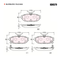 Barbaro Racing KD6579 C-01 16mm Rear Brake Pads - Ford Mustang