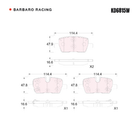 Barbaro Racing KD6815W C-01 16.6mm Rear Brake Pads - Cadillac CT5