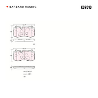 Barbaro Racing KD7010 C-01 17mm Front Brake Pads - Mercedes-Benz S-Class / SL   / E-Class / CLS / CL-Class