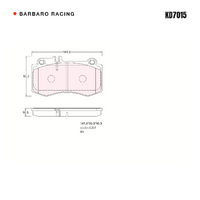 Barbaro Racing KD7015 C-01 16.3mm Front Brake Pads - Mercedes-Benz CLS / E-Class