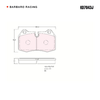 Barbaro Racing KD7043J C-01 17mm Front Brake Pads - BMW 7 Series