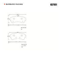 Barbaro Racing KD7051 C-01 Rear Brake Pads - Mercedes-Benz C-Class