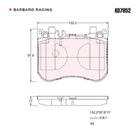 Barbaro Racing KD7052 C-01 17mm Front Brake Pads - Mercedes-Benz S-Class /   E-Class / SL, Mercedes-Maybach S-Class